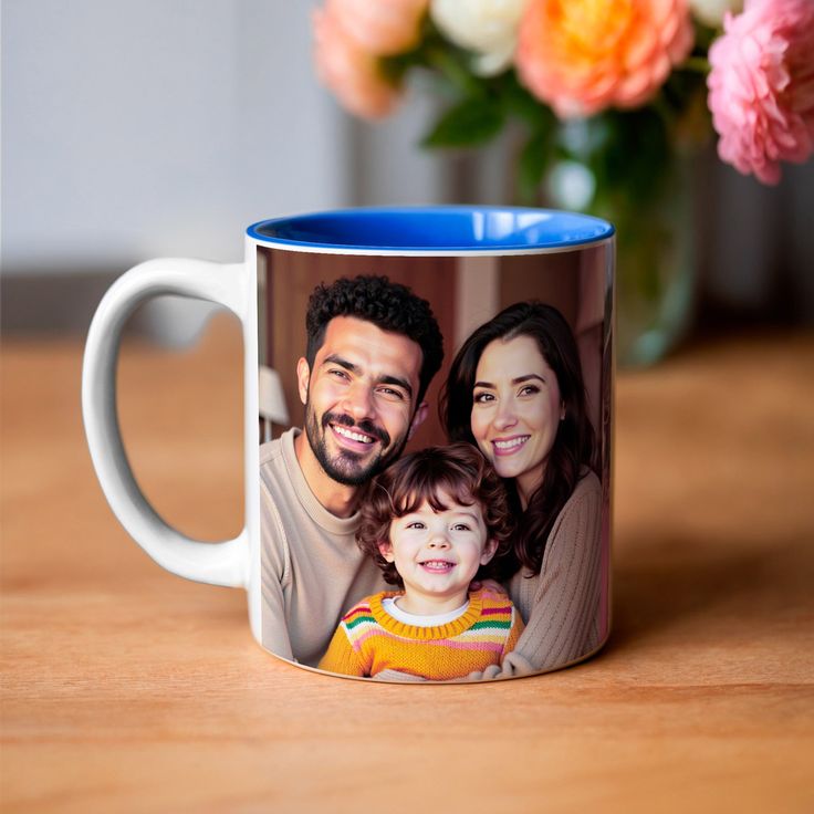 White pic mug