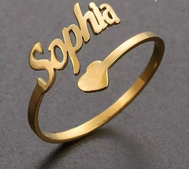 Customize golden name ring