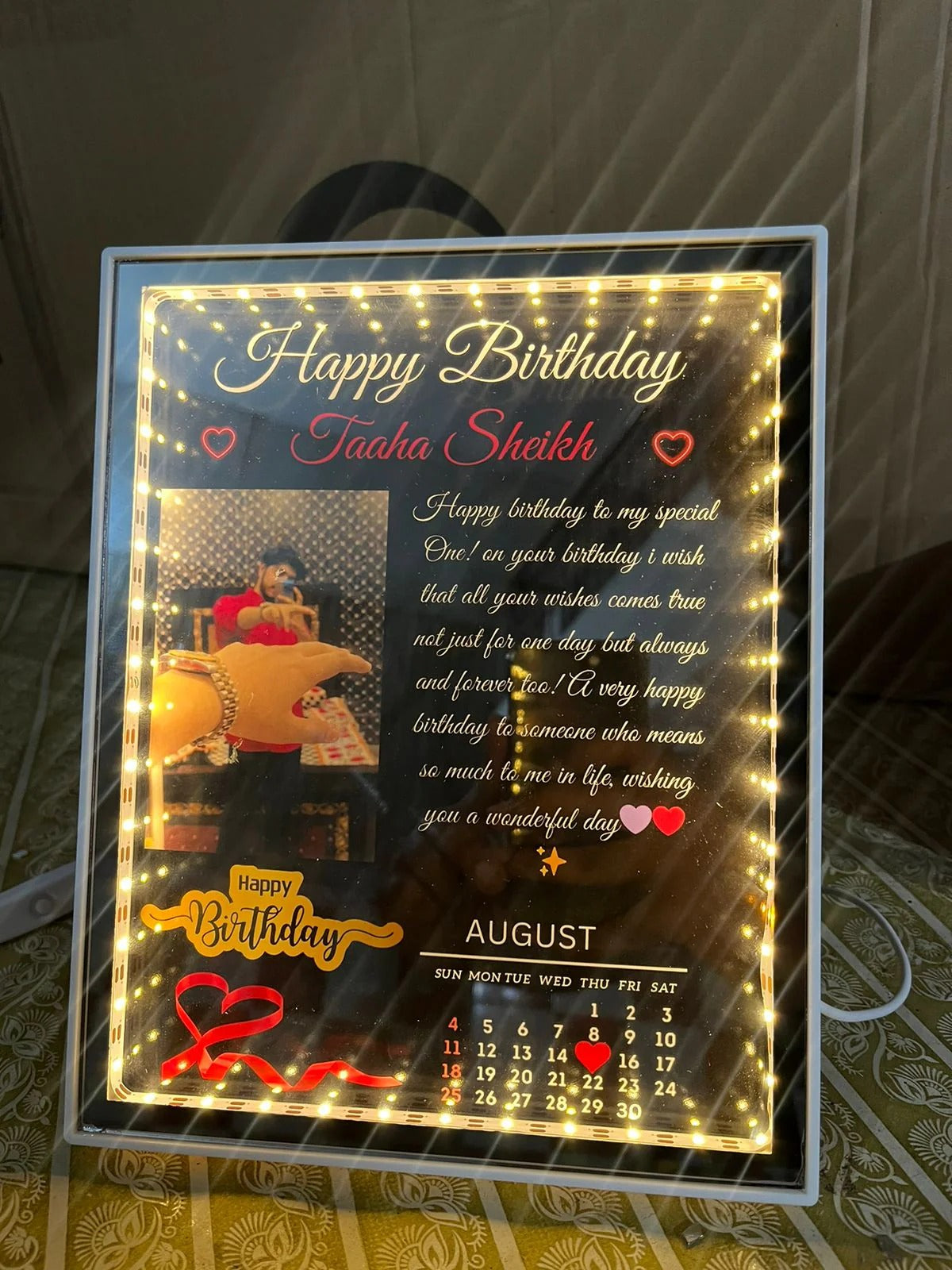 CUSTOMIZE BIRTHDAY LIGHTING PHOTO FRAME