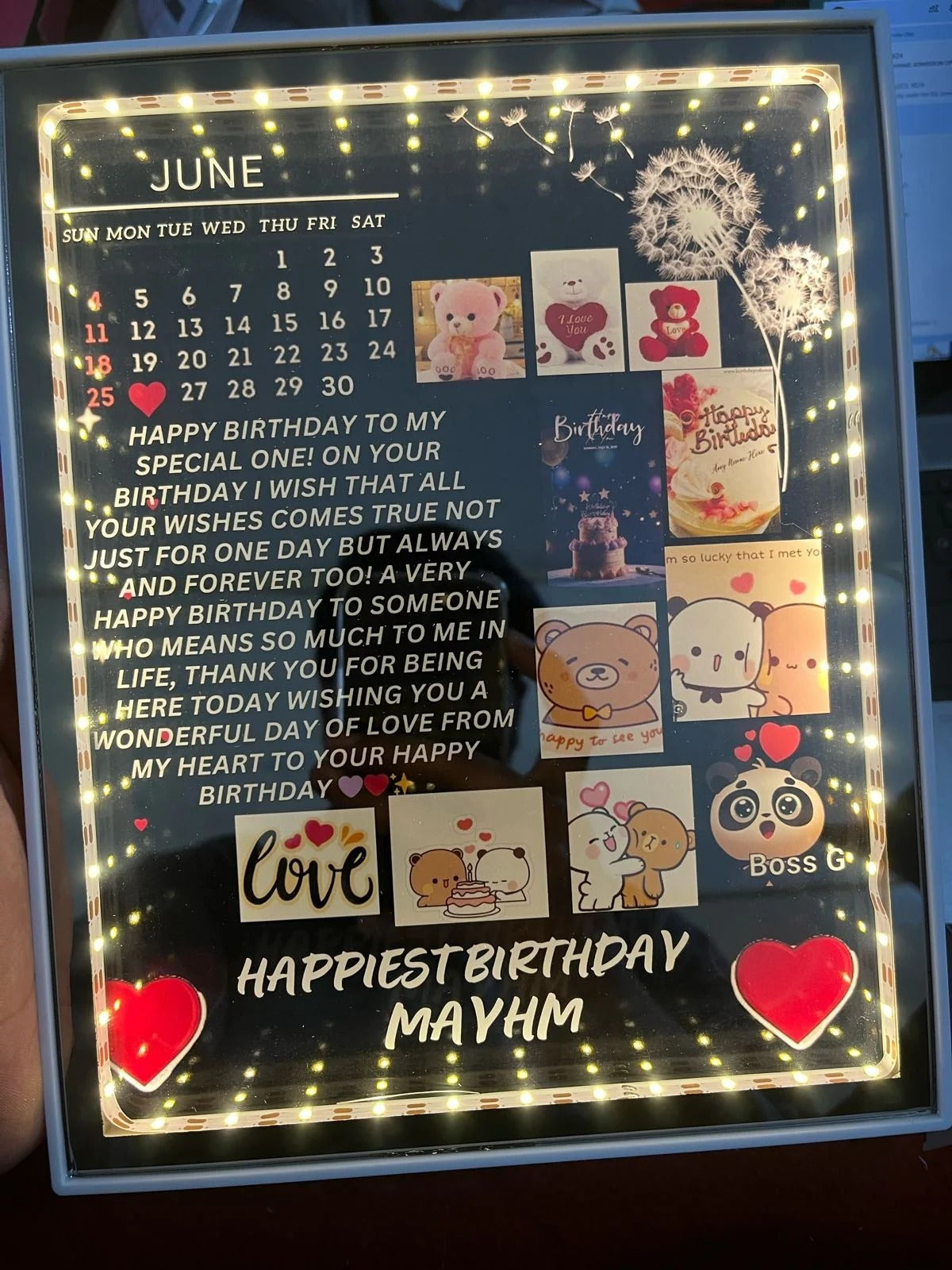 CUSTOMIZE BIRTHDAY LIGHTING PHOTO FRAME