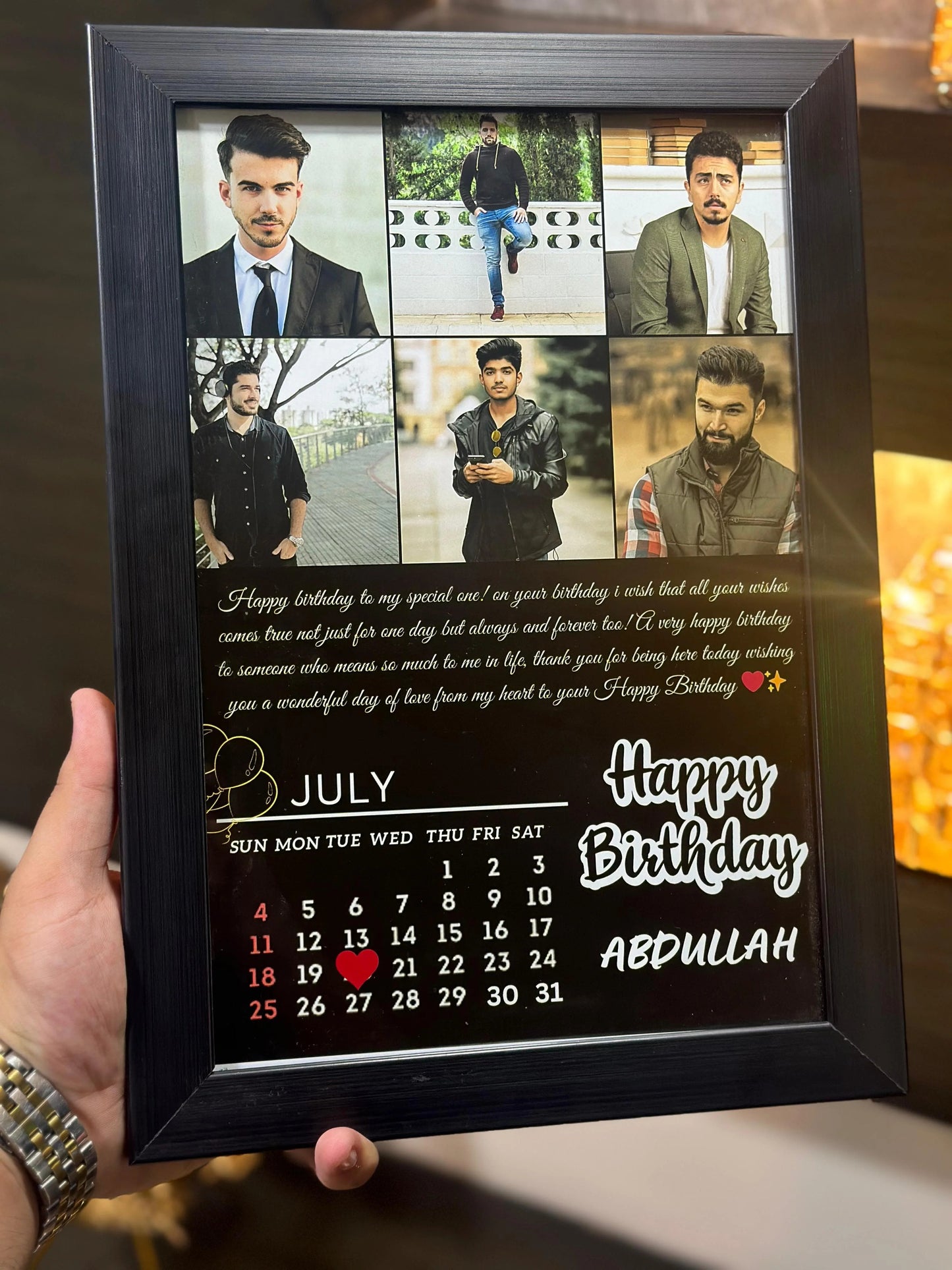 CUSTOMIZE BIRTHDAY PHOTO FRAME