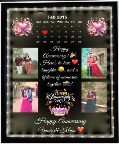 CUSTOMIZE BIRTHDAY LIGHTING PHOTO FRAME